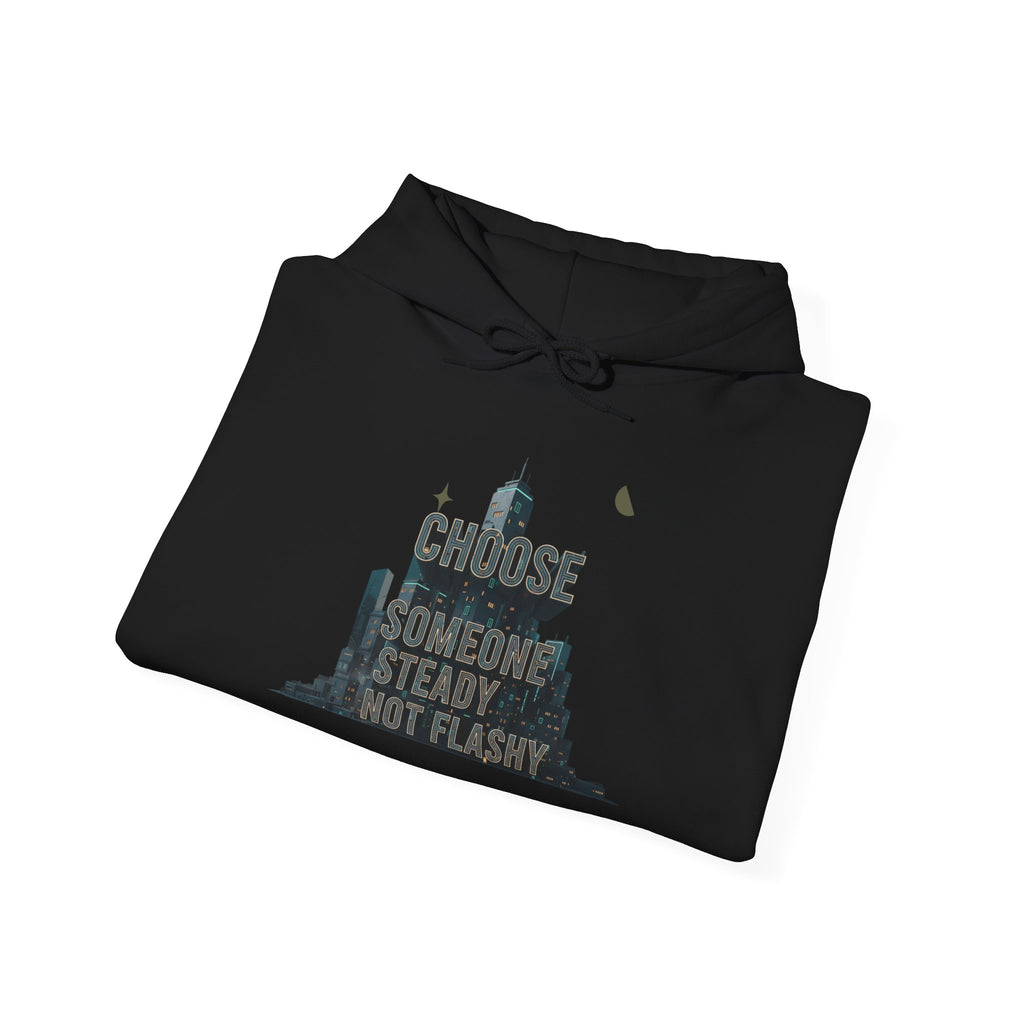 Neo‑Deco Chrome Geometry Hoodie | Art Deco pattern, chrome accents