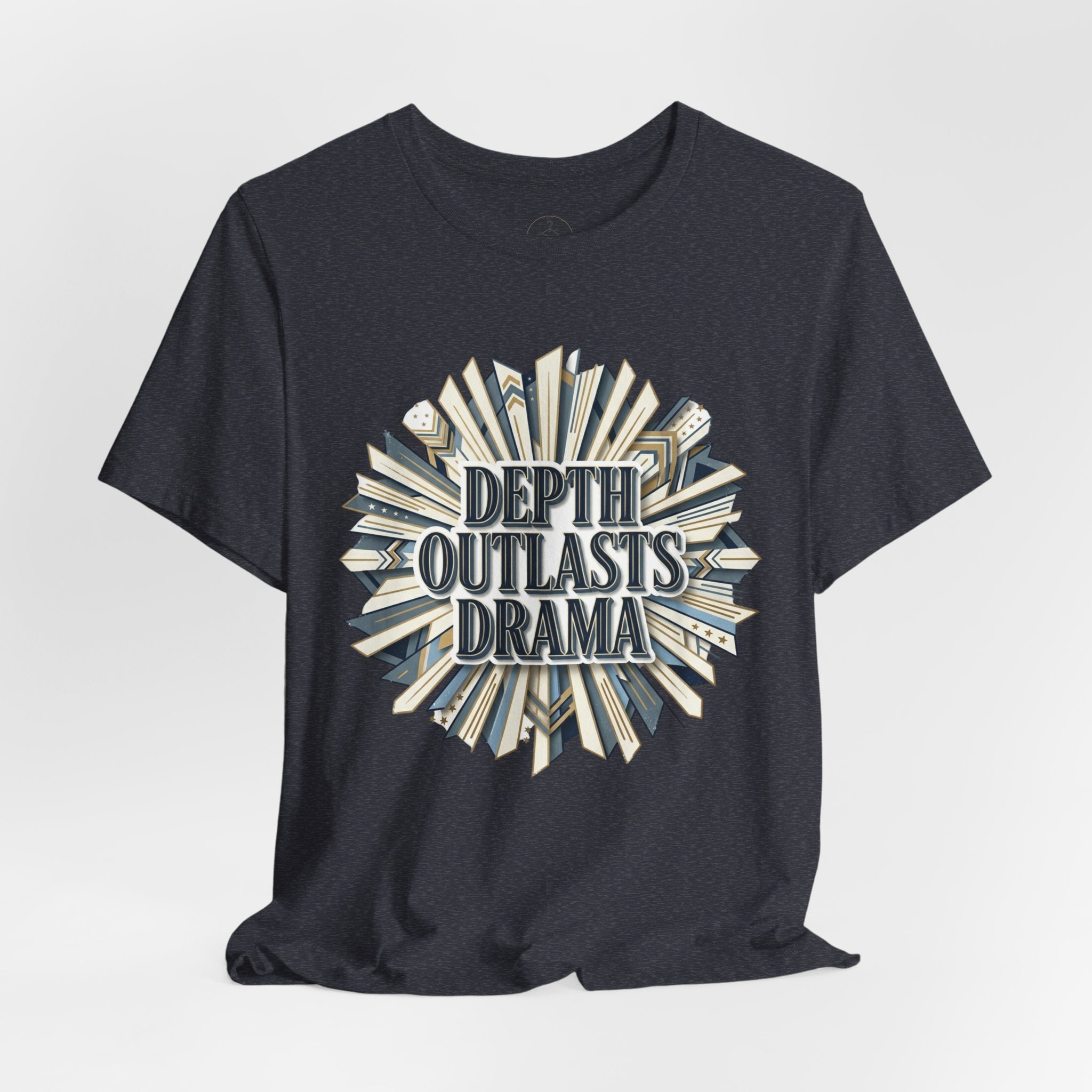 "Depth Outlasts Drama" Retro Burst Graphic Tee