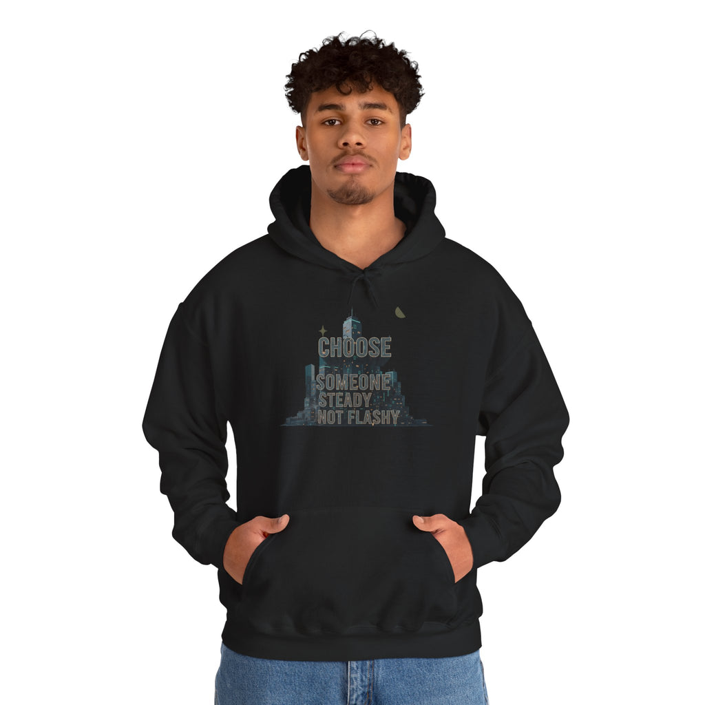 Neo‑Deco Chrome Geometry Hoodie | Art Deco pattern, chrome accents