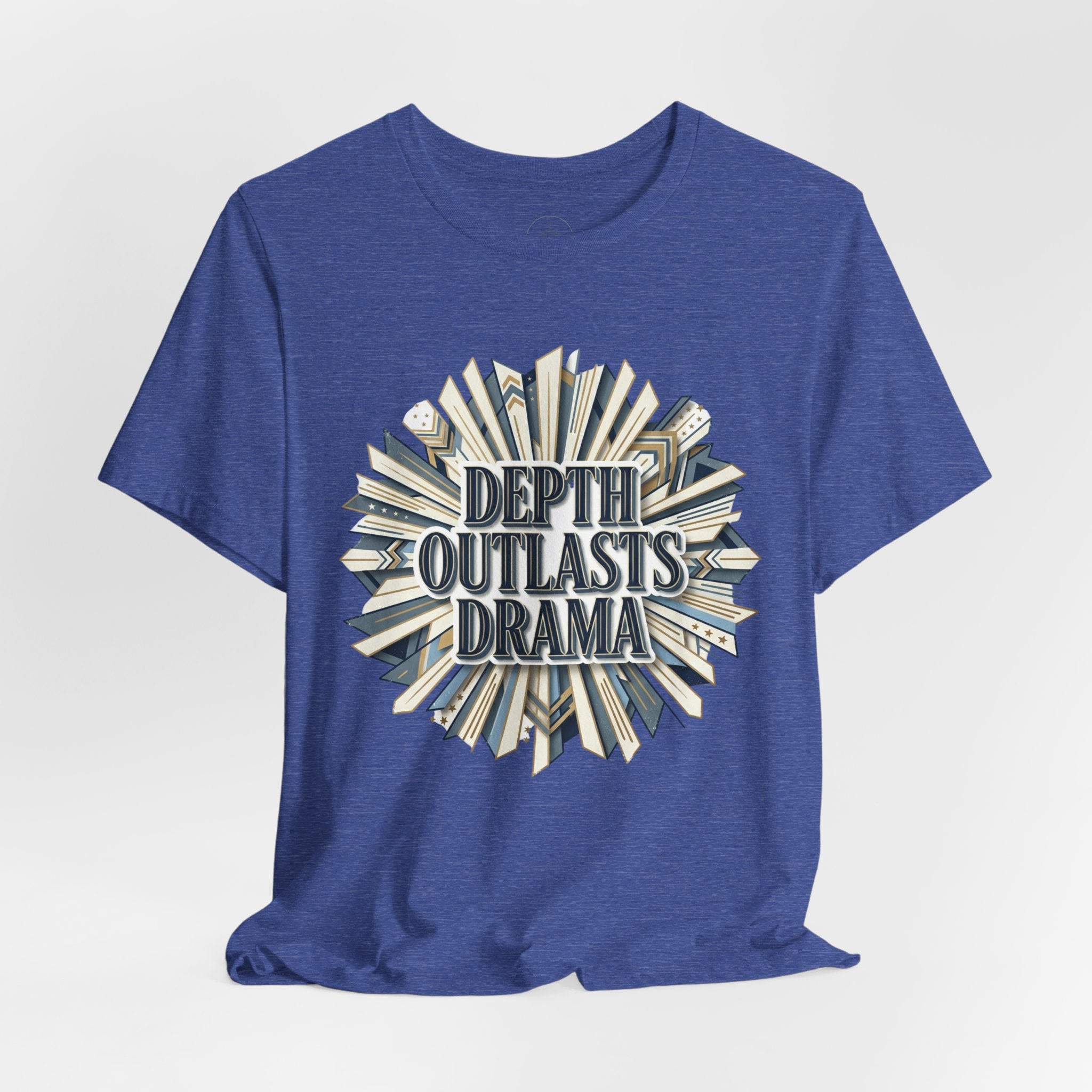 "Depth Outlasts Drama" Retro Burst Graphic Tee