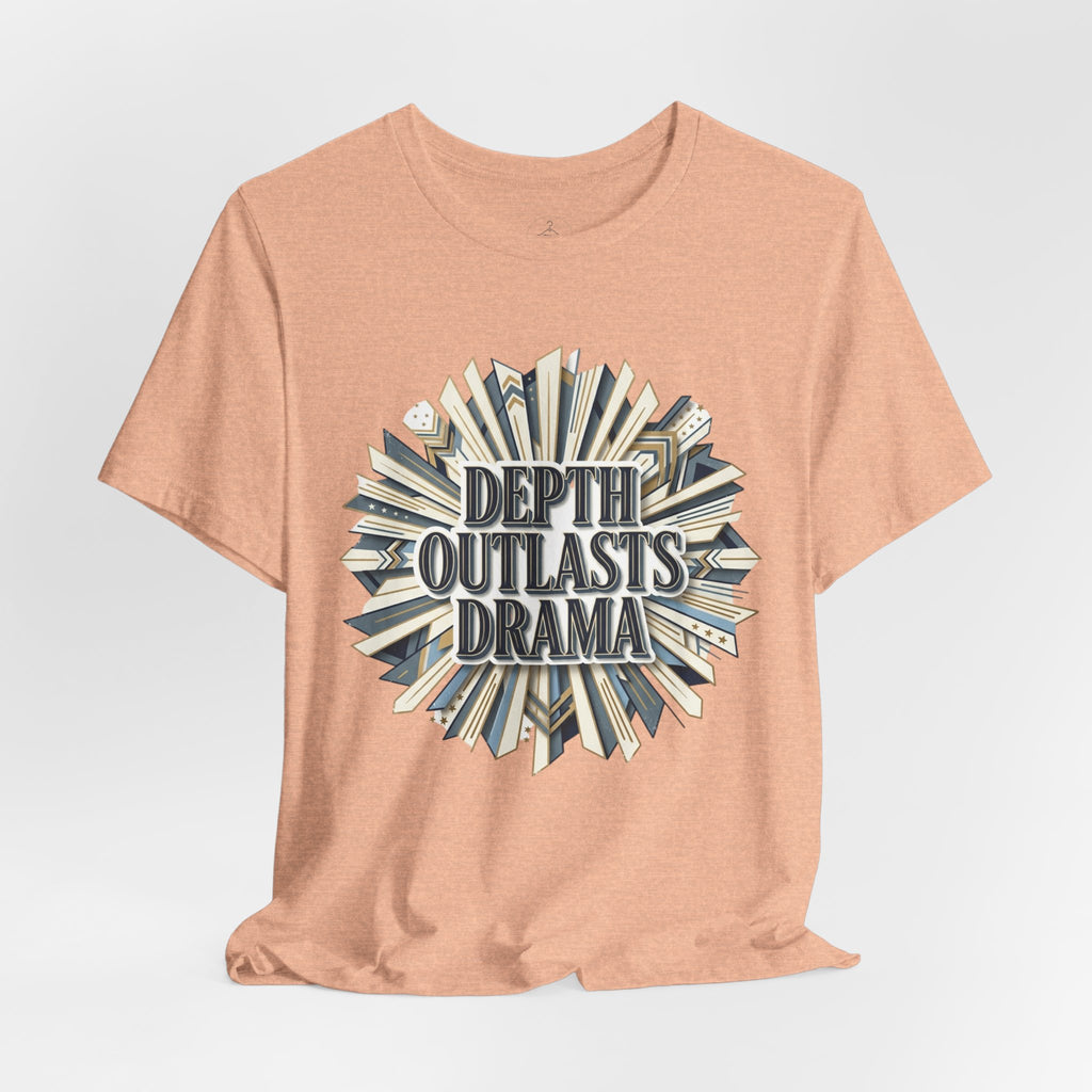 "Depth Outlasts Drama" Retro Burst Graphic Tee