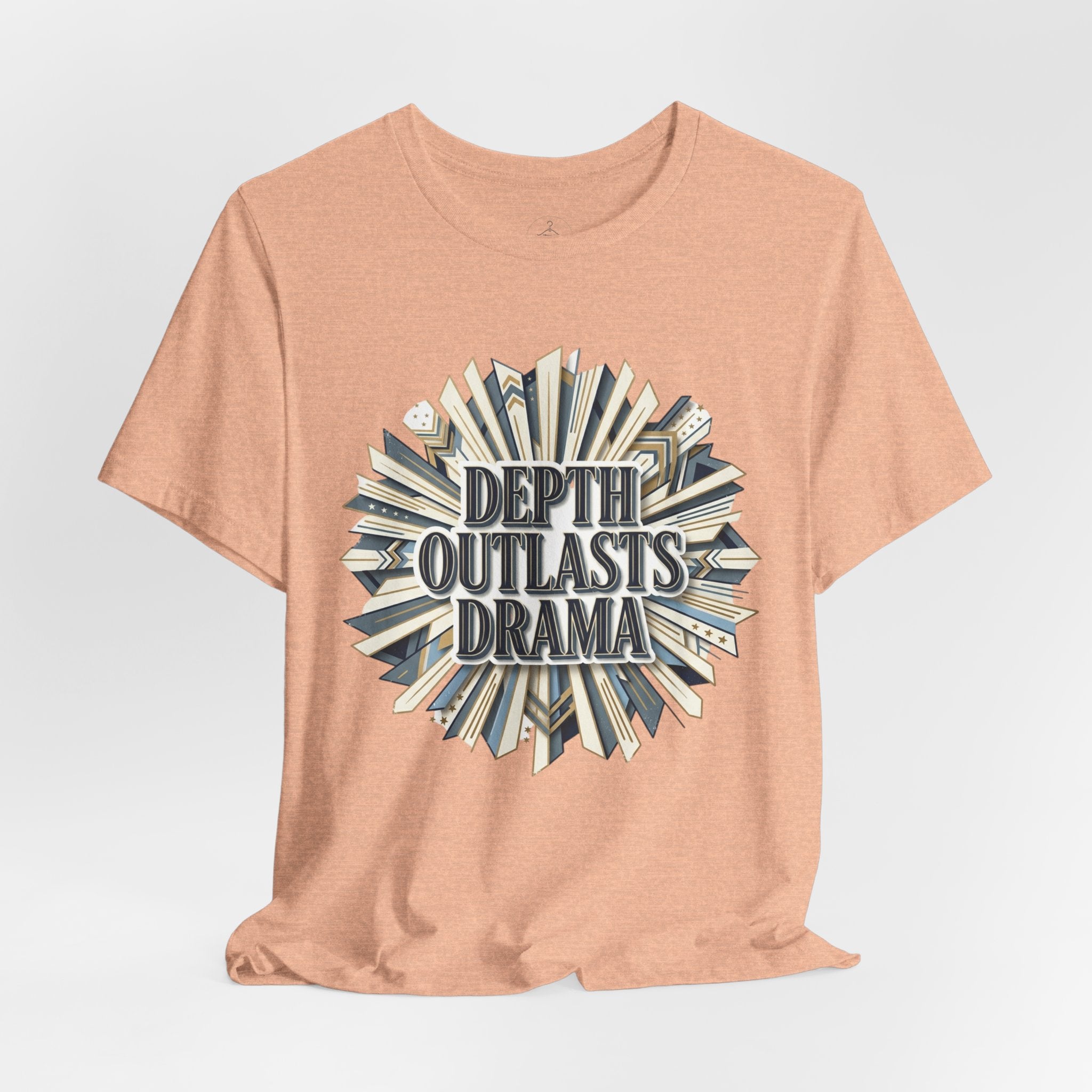 "Depth Outlasts Drama" Retro Burst Graphic Tee