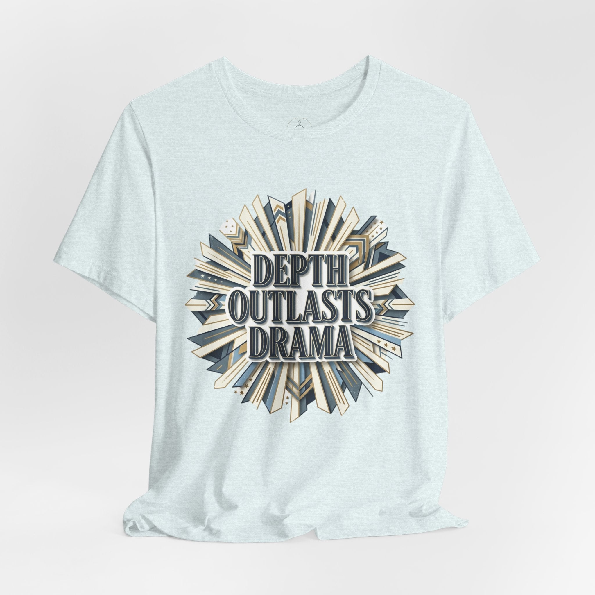 "Depth Outlasts Drama" Retro Burst Graphic Tee