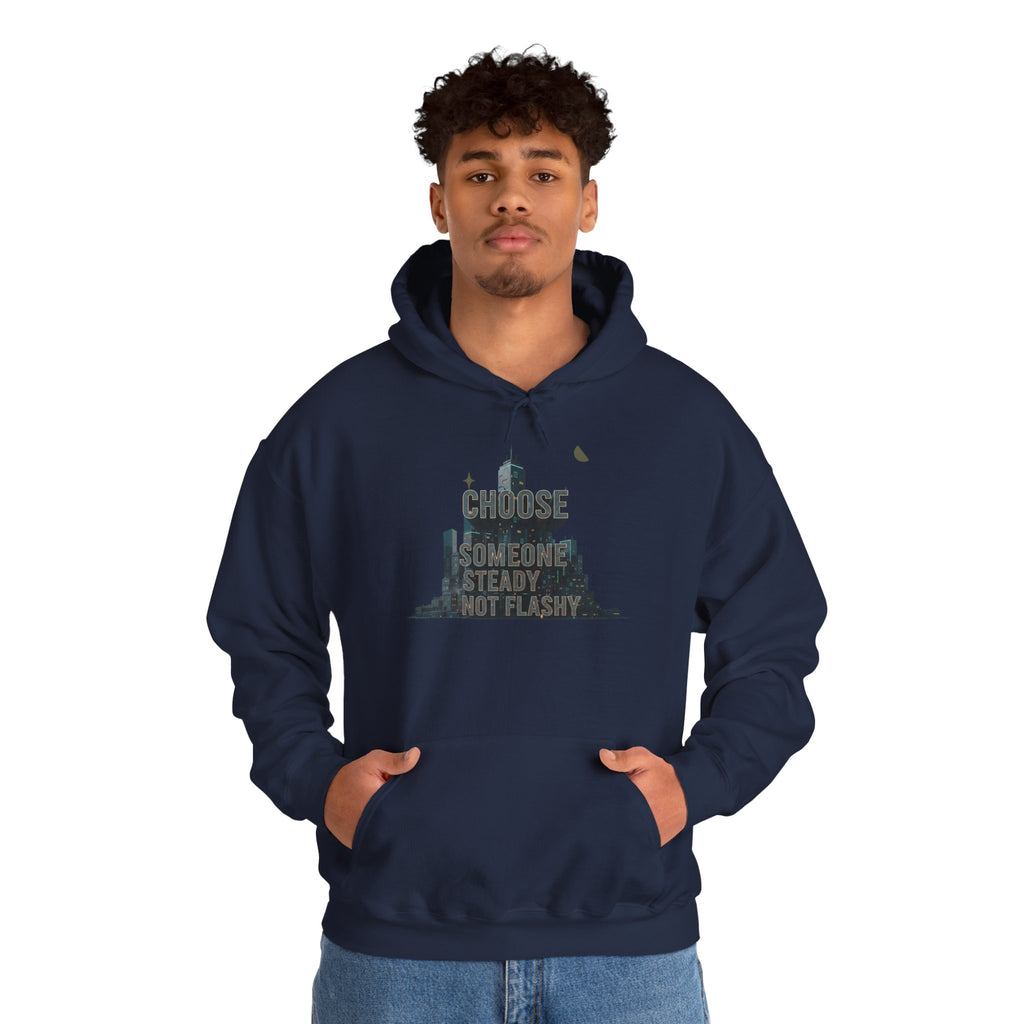 Neo‑Deco Chrome Geometry Hoodie | Art Deco pattern, chrome accents