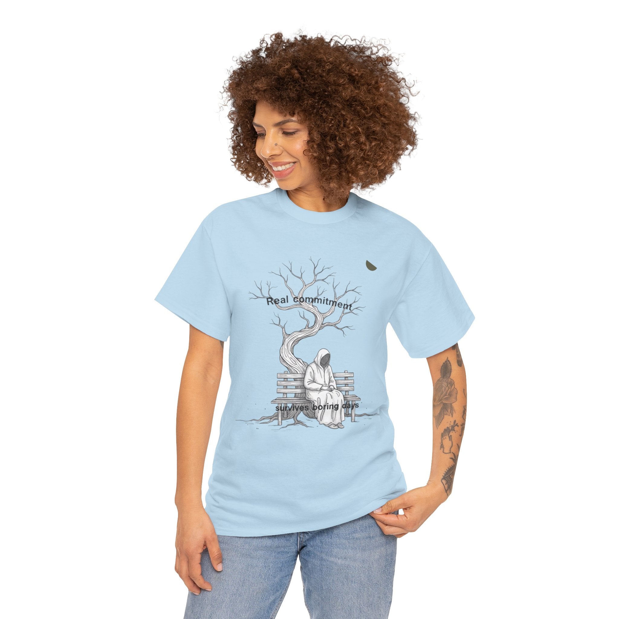Real commitment Tee — 'Feel Something' Graphic Cotton T-Shirt