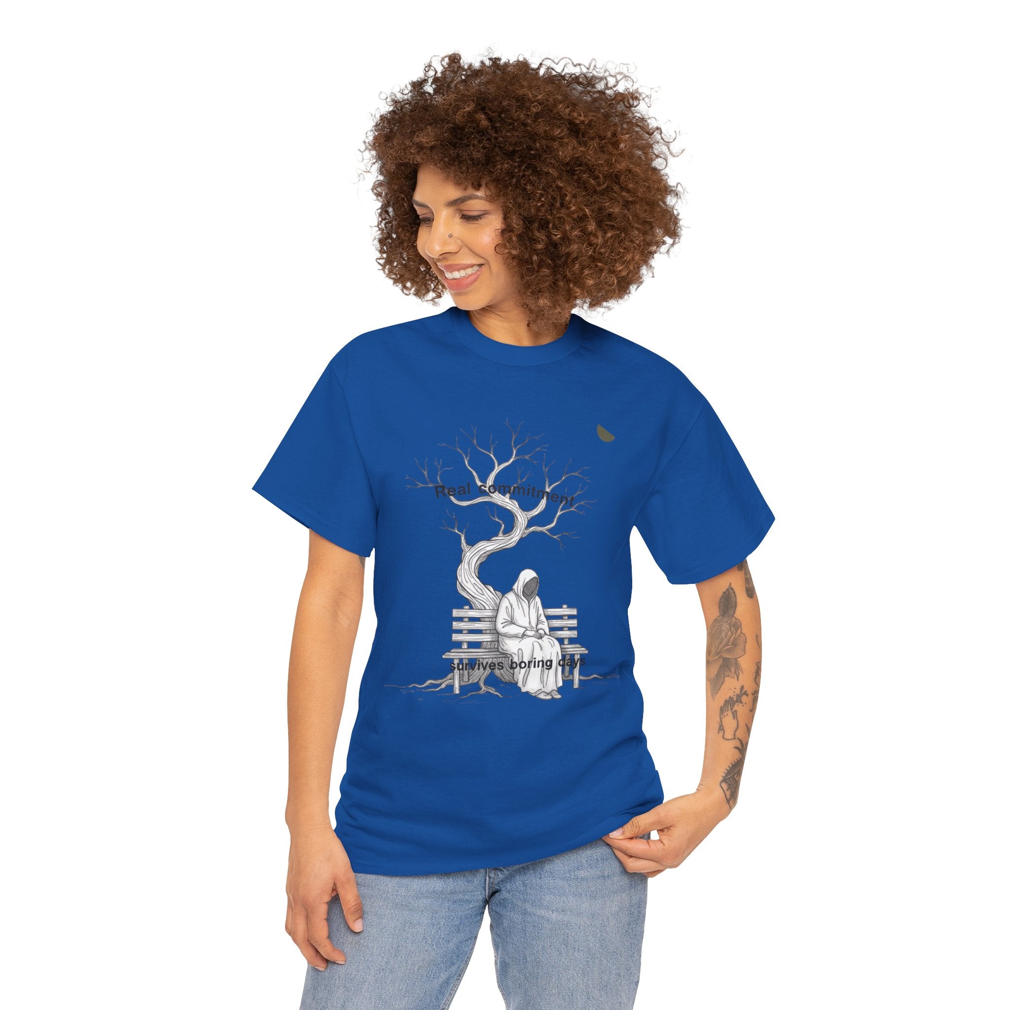 Real commitment Tee — 'Feel Something' Graphic Cotton T-Shirt