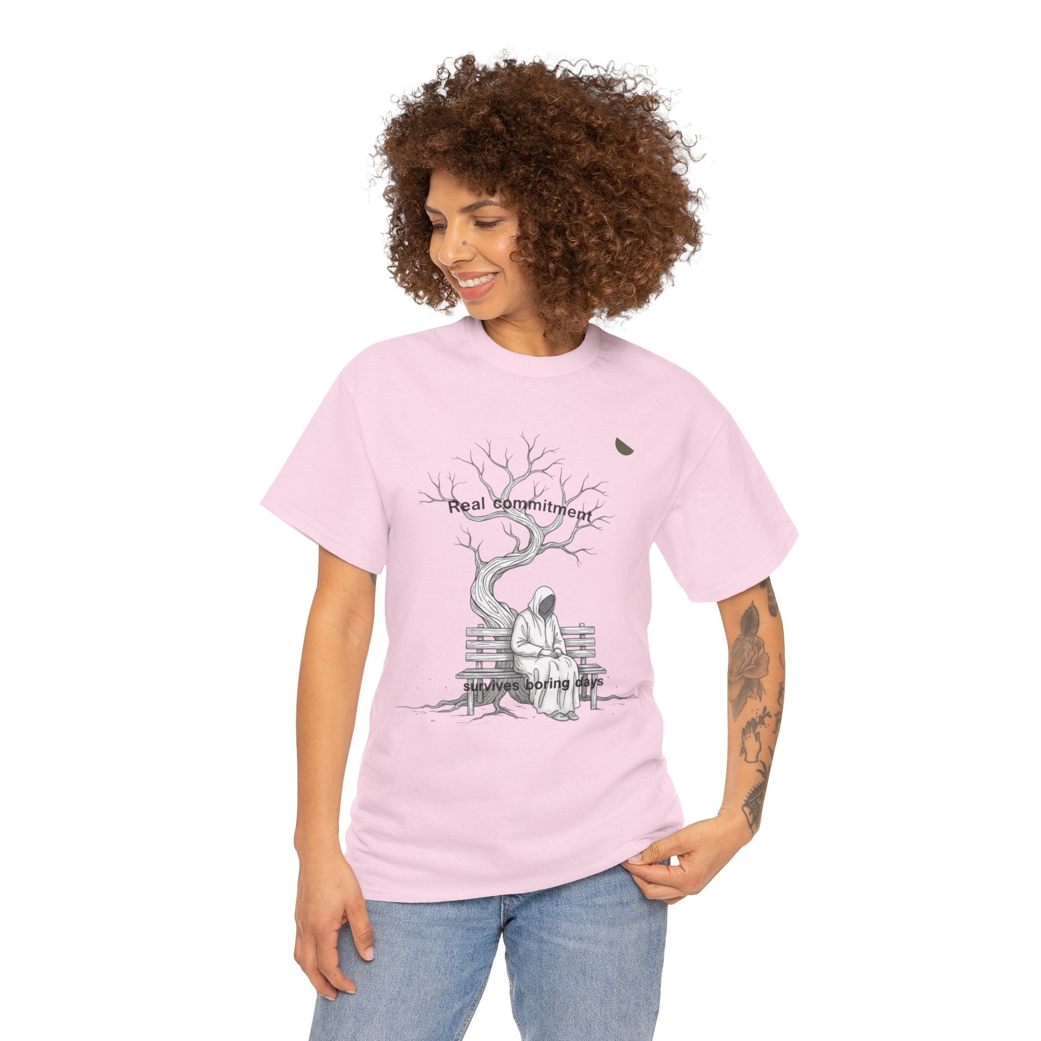 Real commitment Tee — 'Feel Something' Graphic Cotton T-Shirt