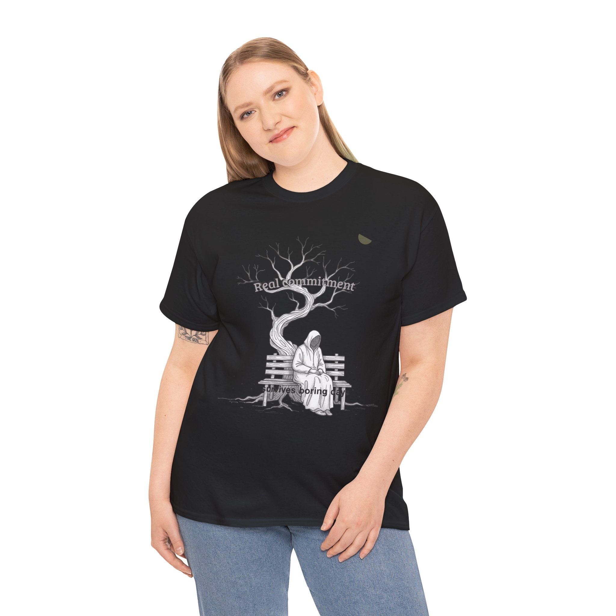 Real commitment Tee — 'Feel Something' Graphic Cotton T-Shirt