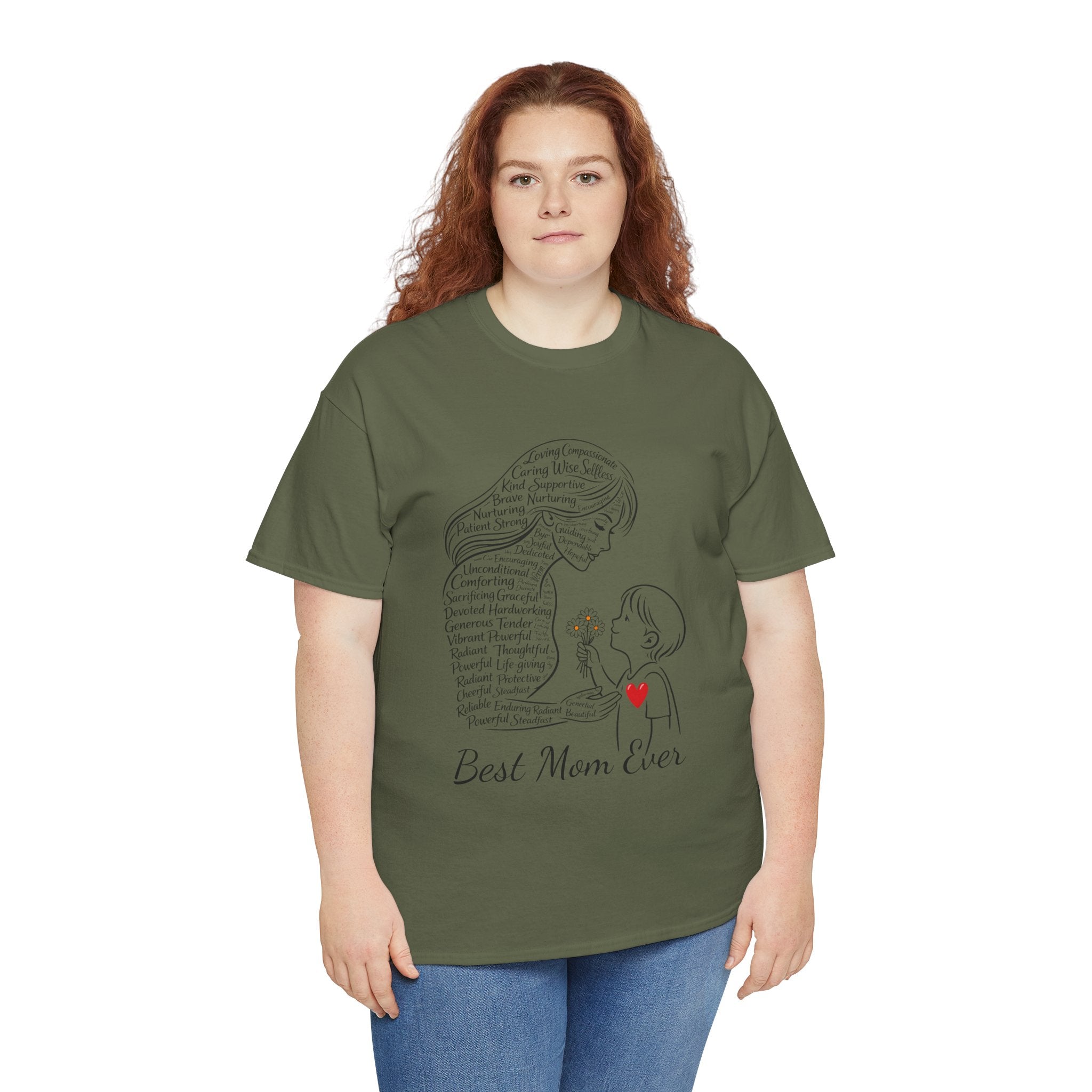 Best Mom Ever T‑Shirt — Mother's Day Gift | Mother & Child Heart Illustration