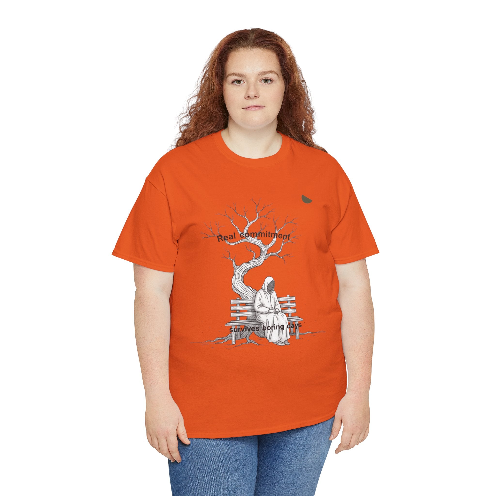 Real commitment Tee — 'Feel Something' Graphic Cotton T-Shirt