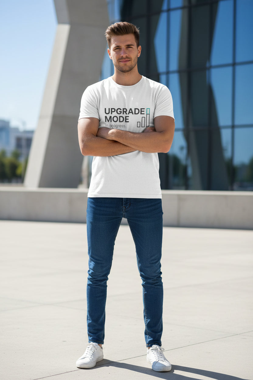 "Upgrade Mode" Motivational Tee (front: Upgrade Mode, back: Becoming better than before)